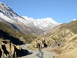 02 La Grande Barriere And The Khangsar Valley Early Morning Just After leaving Manang On Trek To Tilicho Tal Lake
